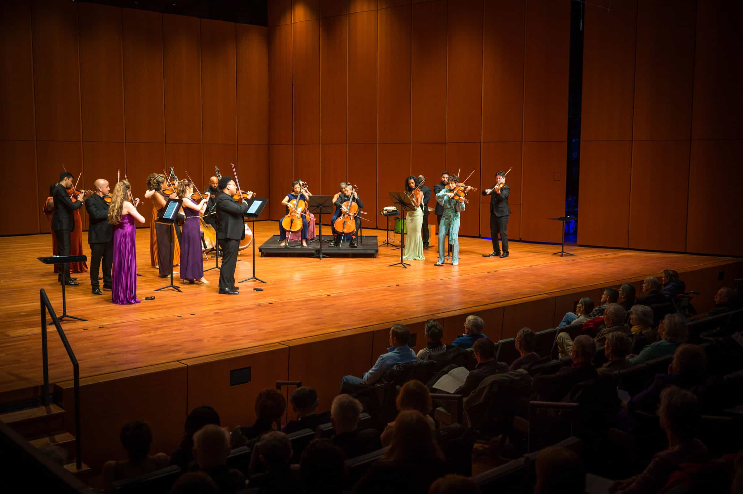 A string ensemble on stage